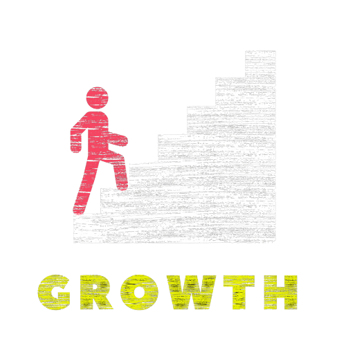 Figure climbing steps symbolizing business growth and progress.